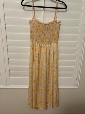 RESA Yellow Floral Smocked Sundress